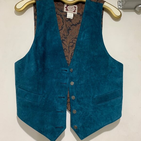 THE OLDE HIDE HOUSE ACTON VINTAGE LEATHER/SUEDE SKIRT SET SIZE M - Picture 2 of 9